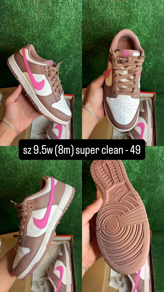 Nike Dunk Low Muave Brown Pink Size 8m (9.5w)
