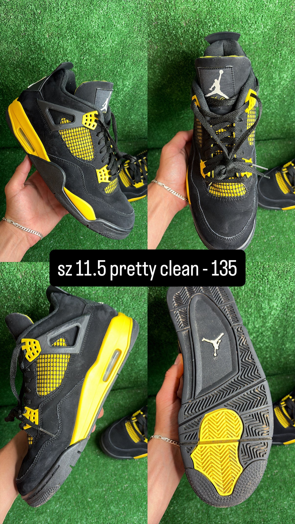 Jordan 4 Yellow Thunder Size 11.5