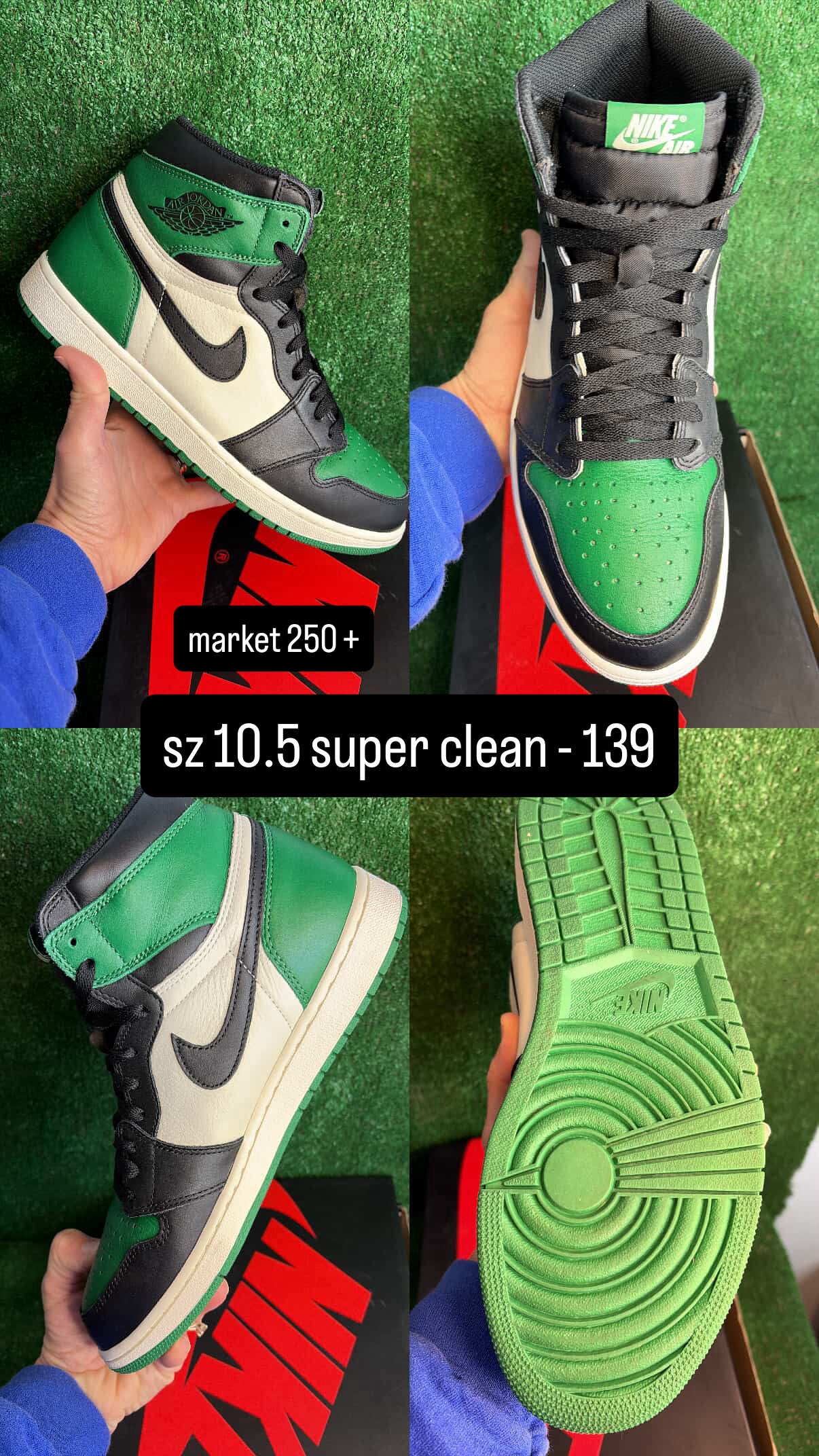 Jordan 1 Pine Green Size 10.5