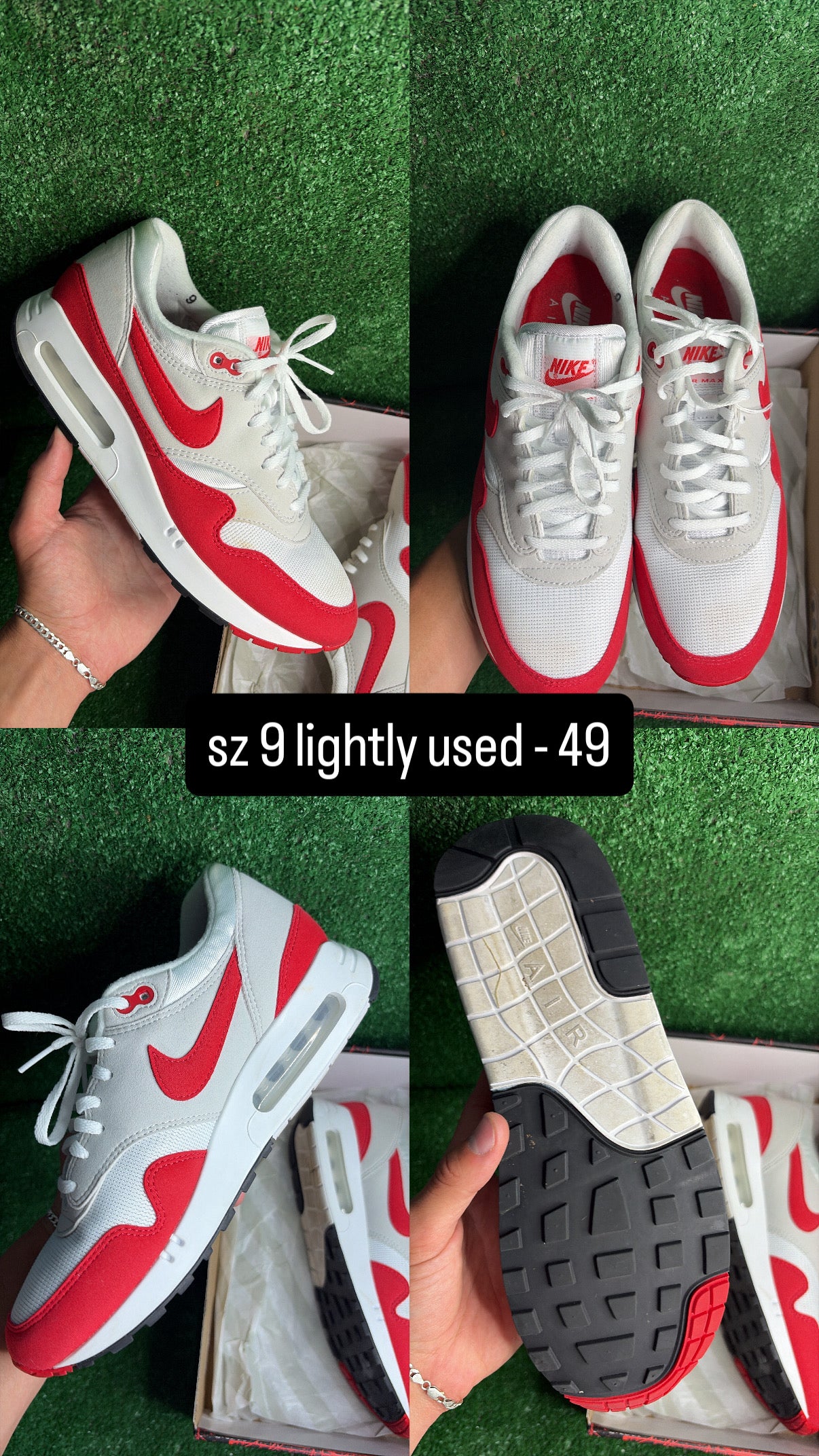 Nike Air Max 1 ‘86 Big Bubble Sport Red Size 9