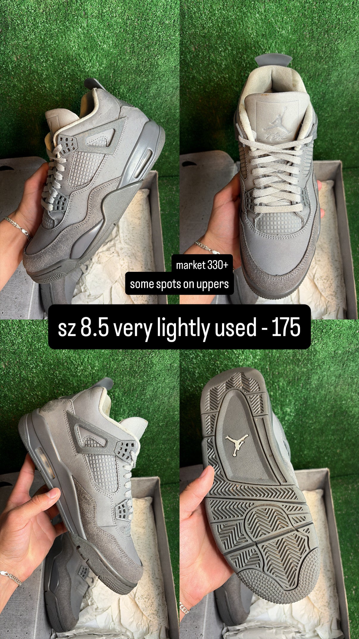 Jordan 4 Wet Cement Size 8.5