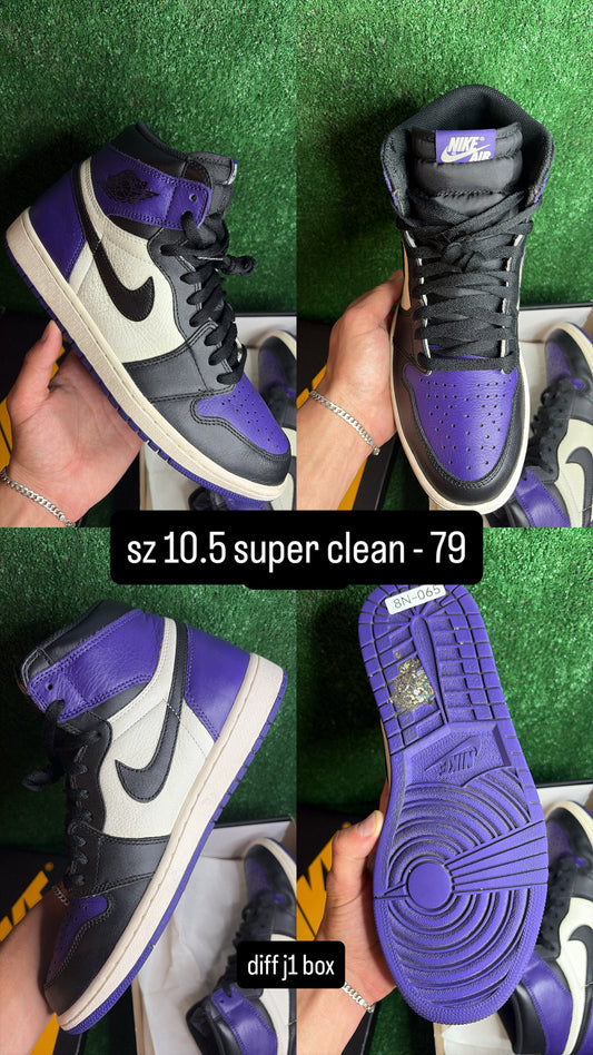 Jordan 1 Court Purple Size 10.5