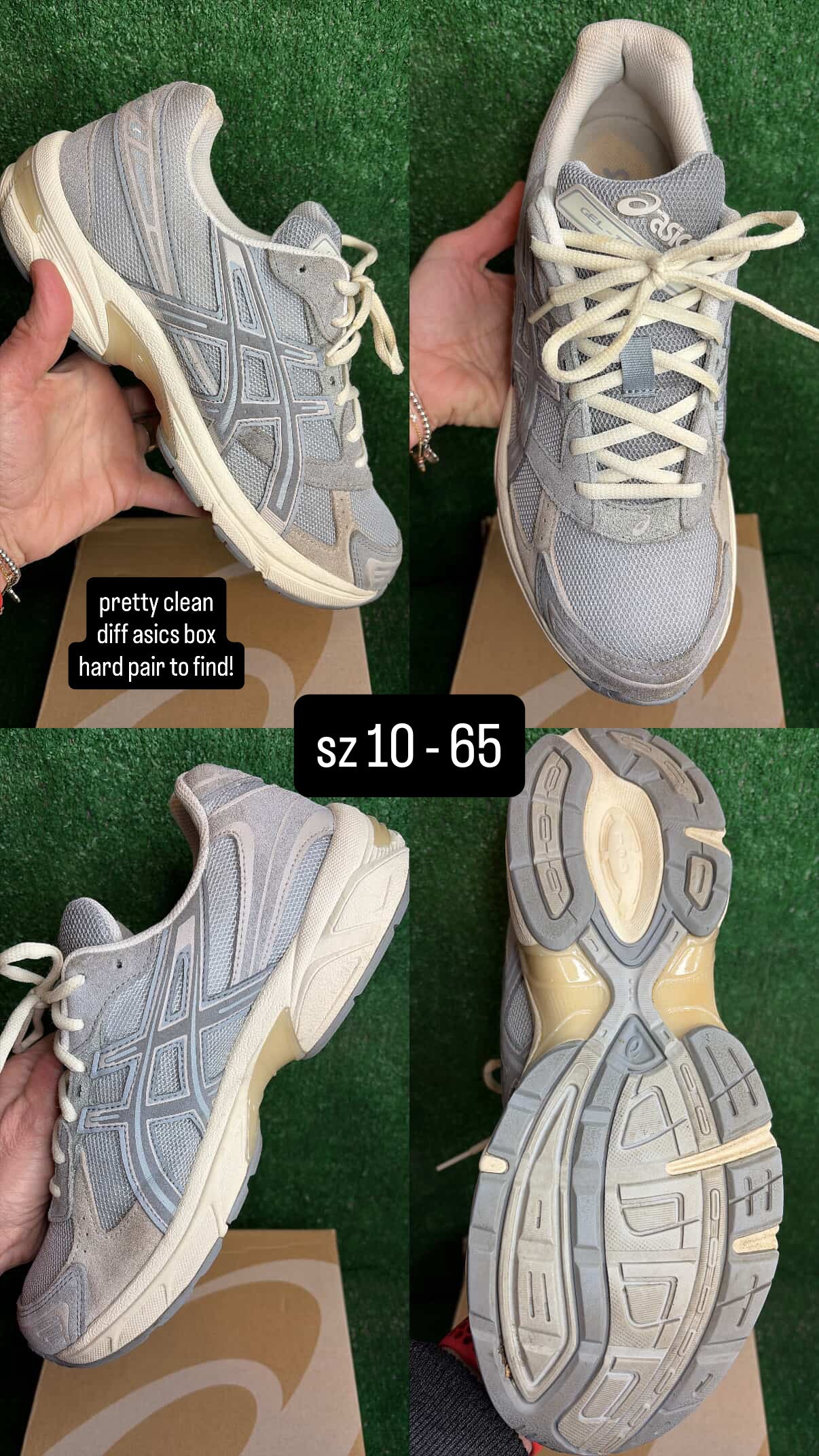 Asics 1130 Piedmont Grey Size 10
