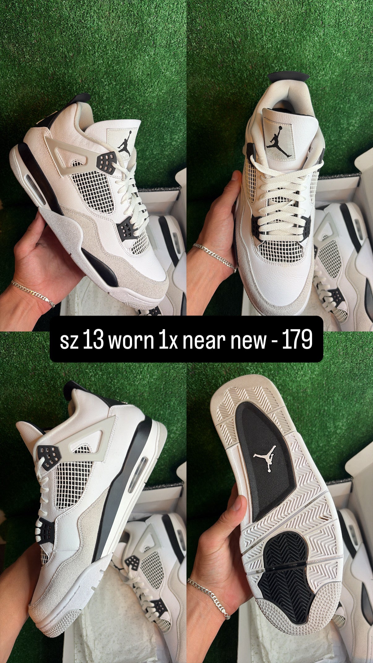 Jordan 4 Military Black Size 13