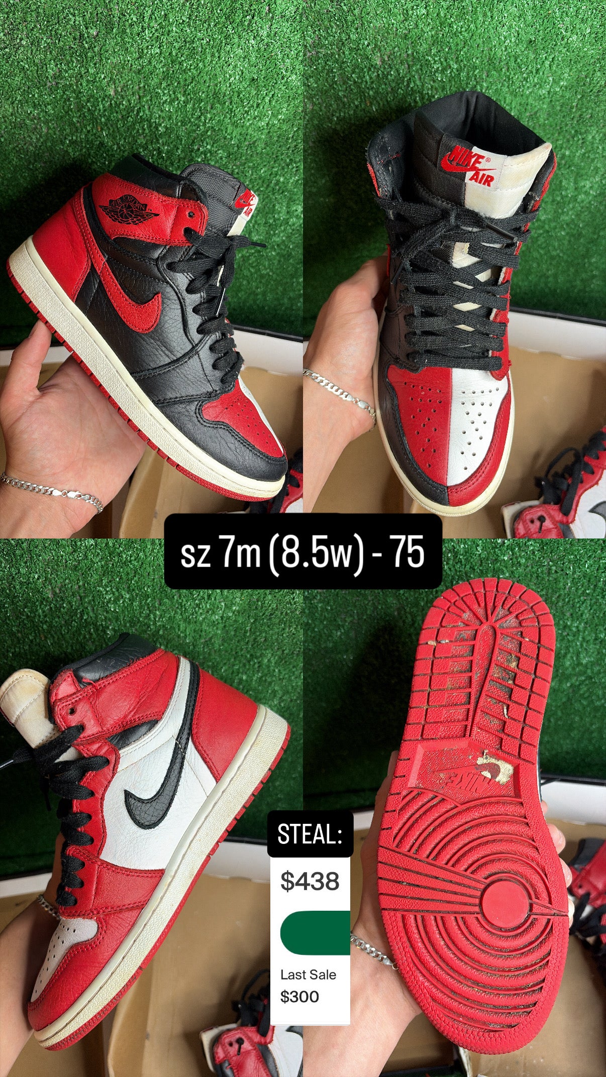 Jordan 1 Homage To Home Size 7m (8.5w)