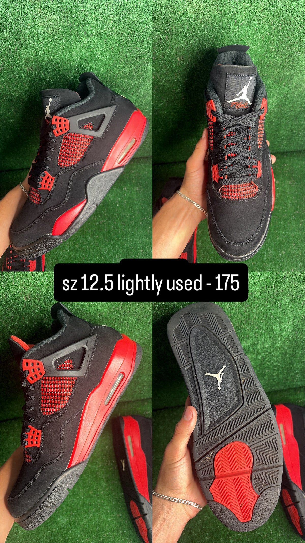 Jordan 4 Red Thunder Size 12.5