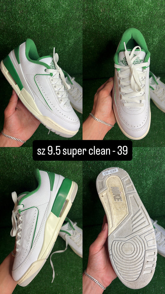 Jordan 2 Low Lucky Green Size 9.5