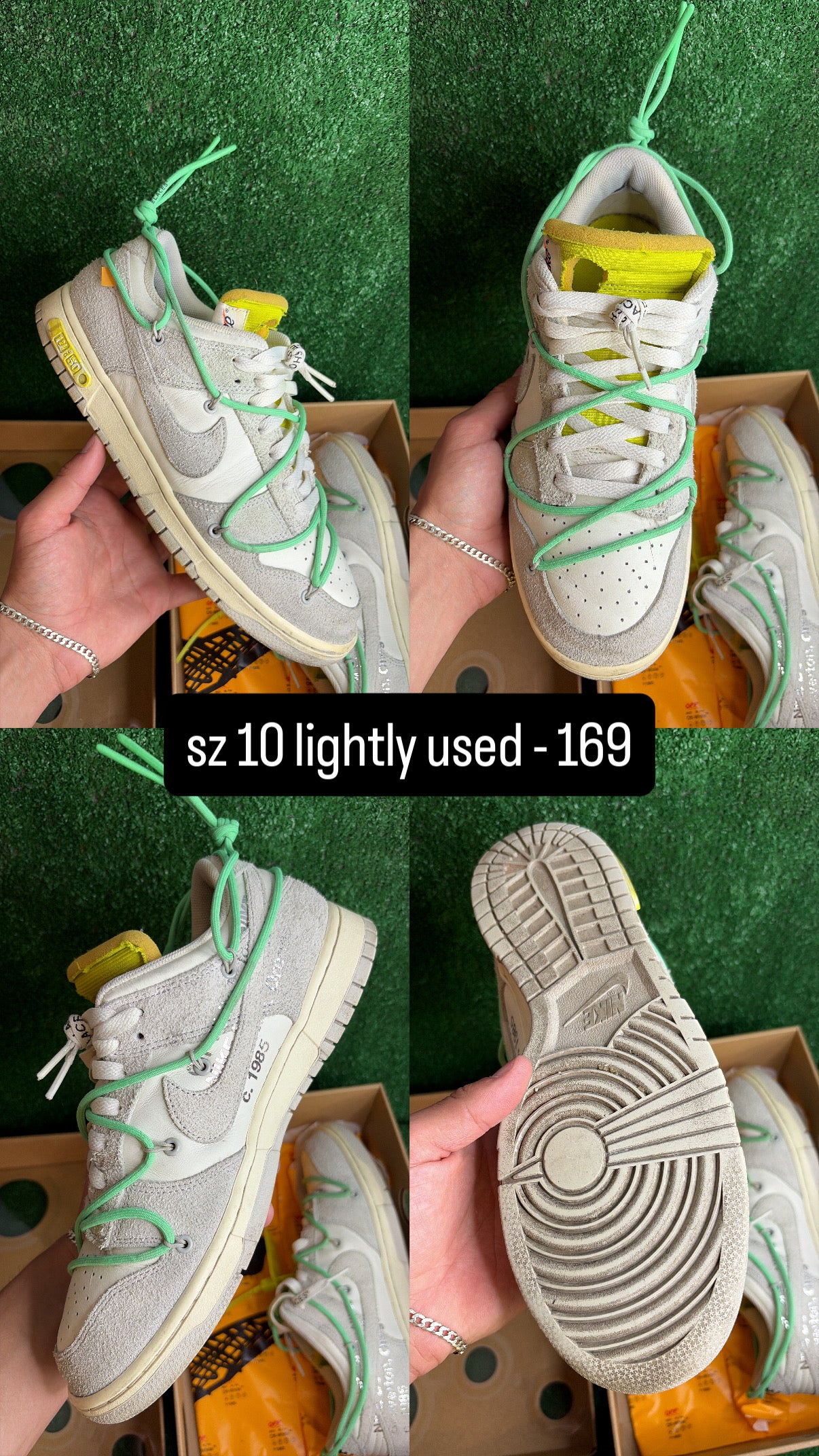 Nike Dunk Low Off White Lot 14 Size 10