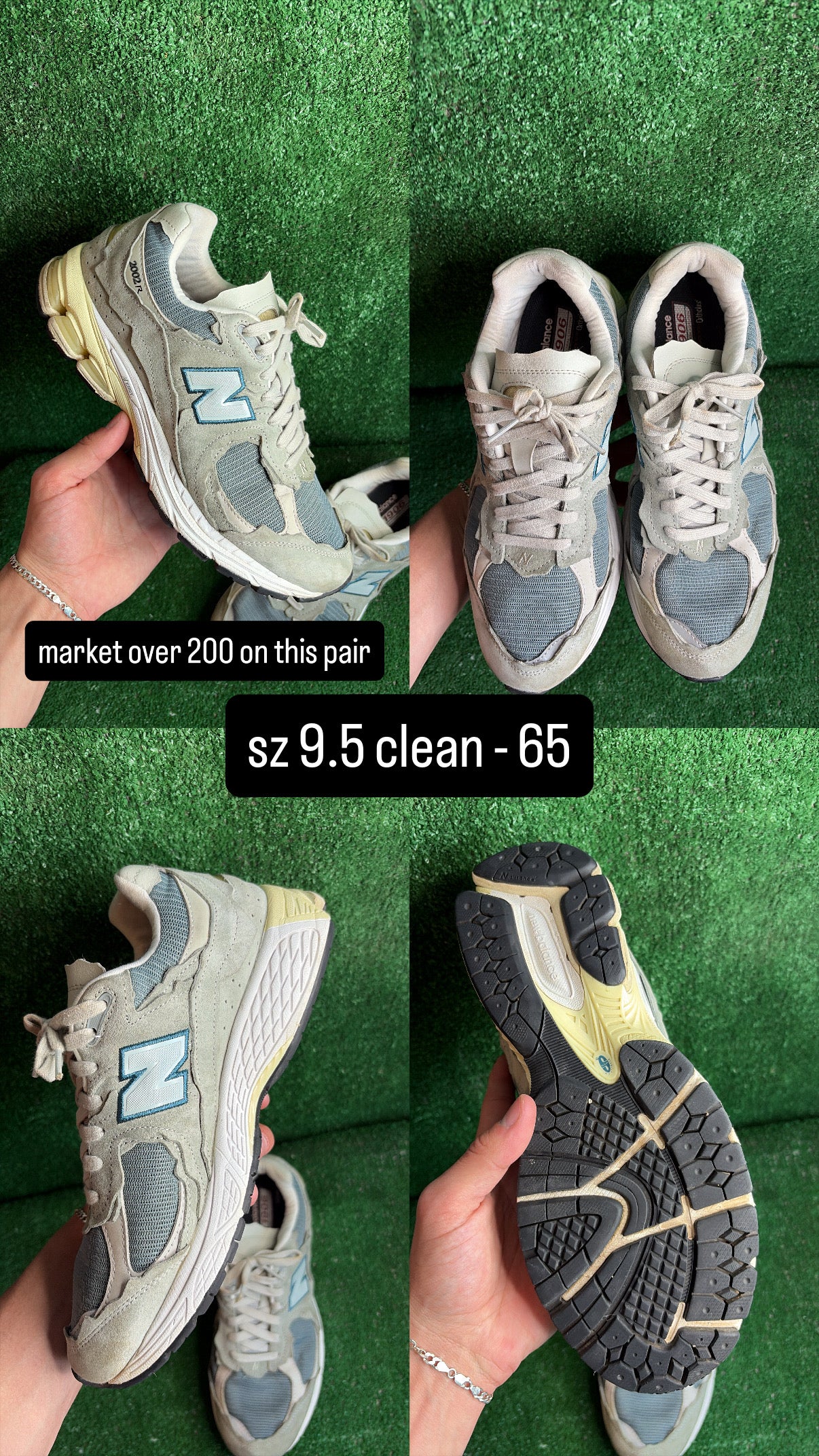New Balance 2002r Protection Pack Mirage Grey Size 9.5