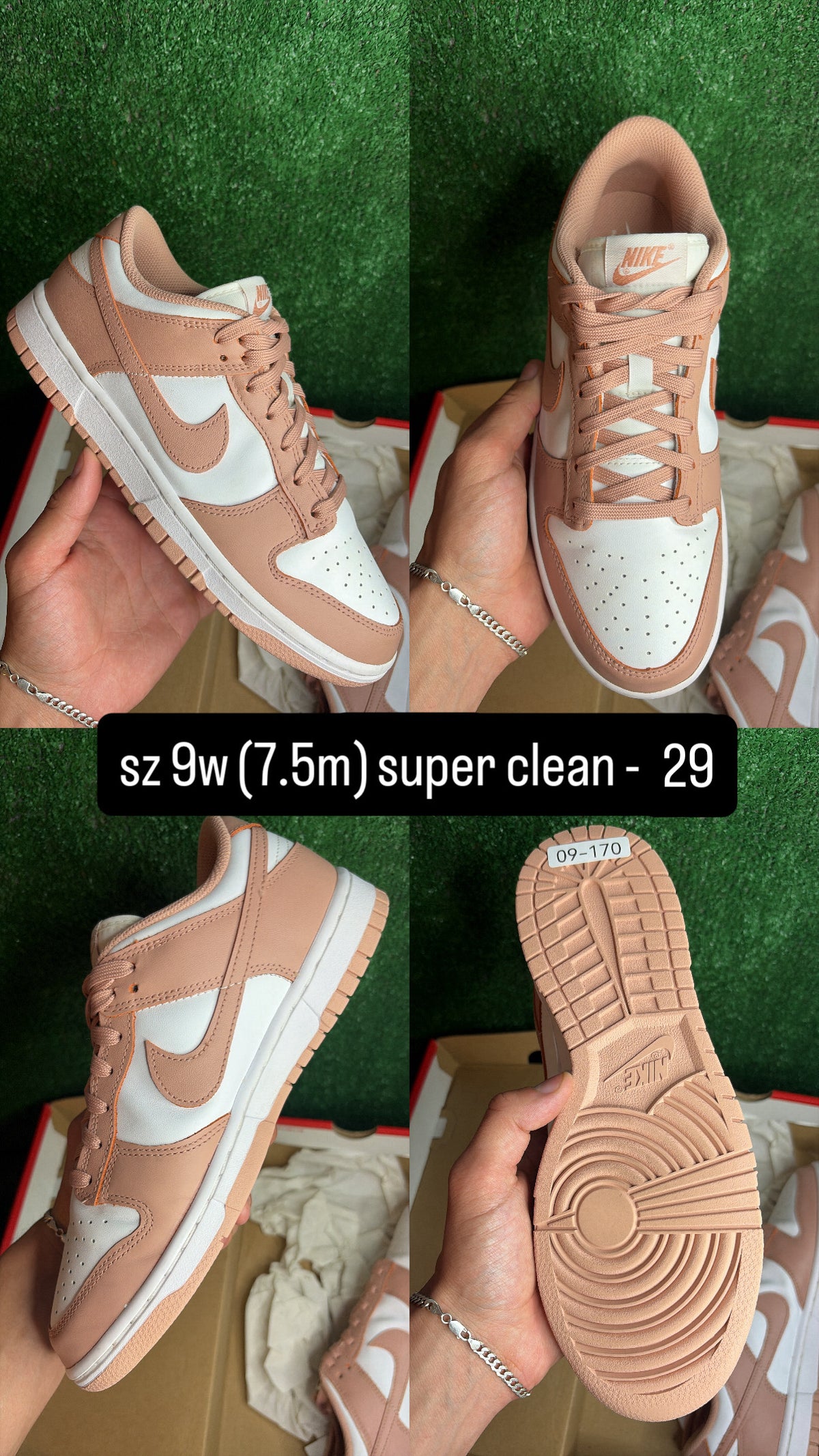 Nike Dunk Low Rose Whisper Size 7.5m (9w)