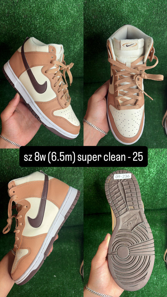 Nike Dunk High Autumn Brown Size 6.5m (8w)