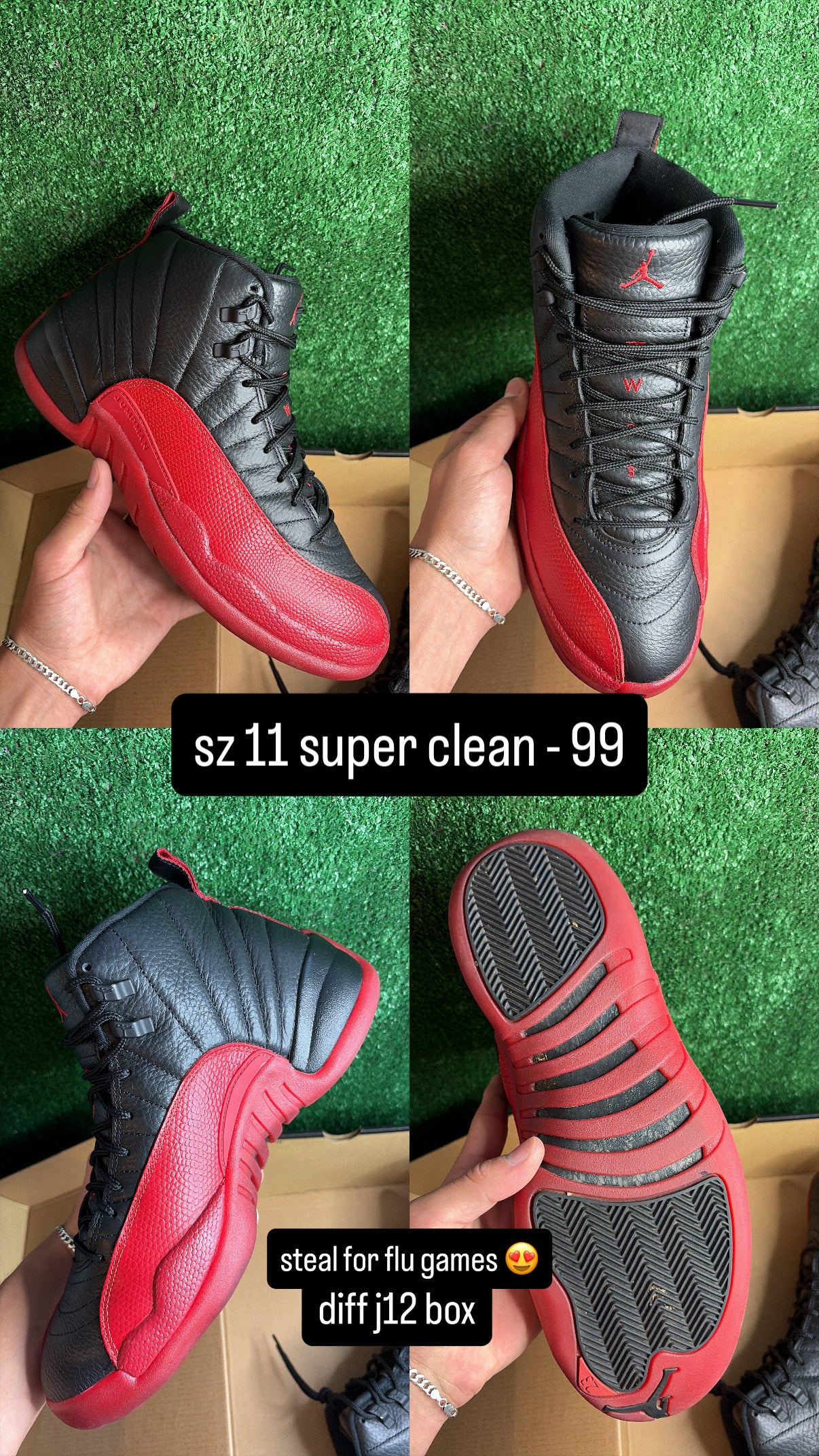 Jordan 12 Flu Game Size 11