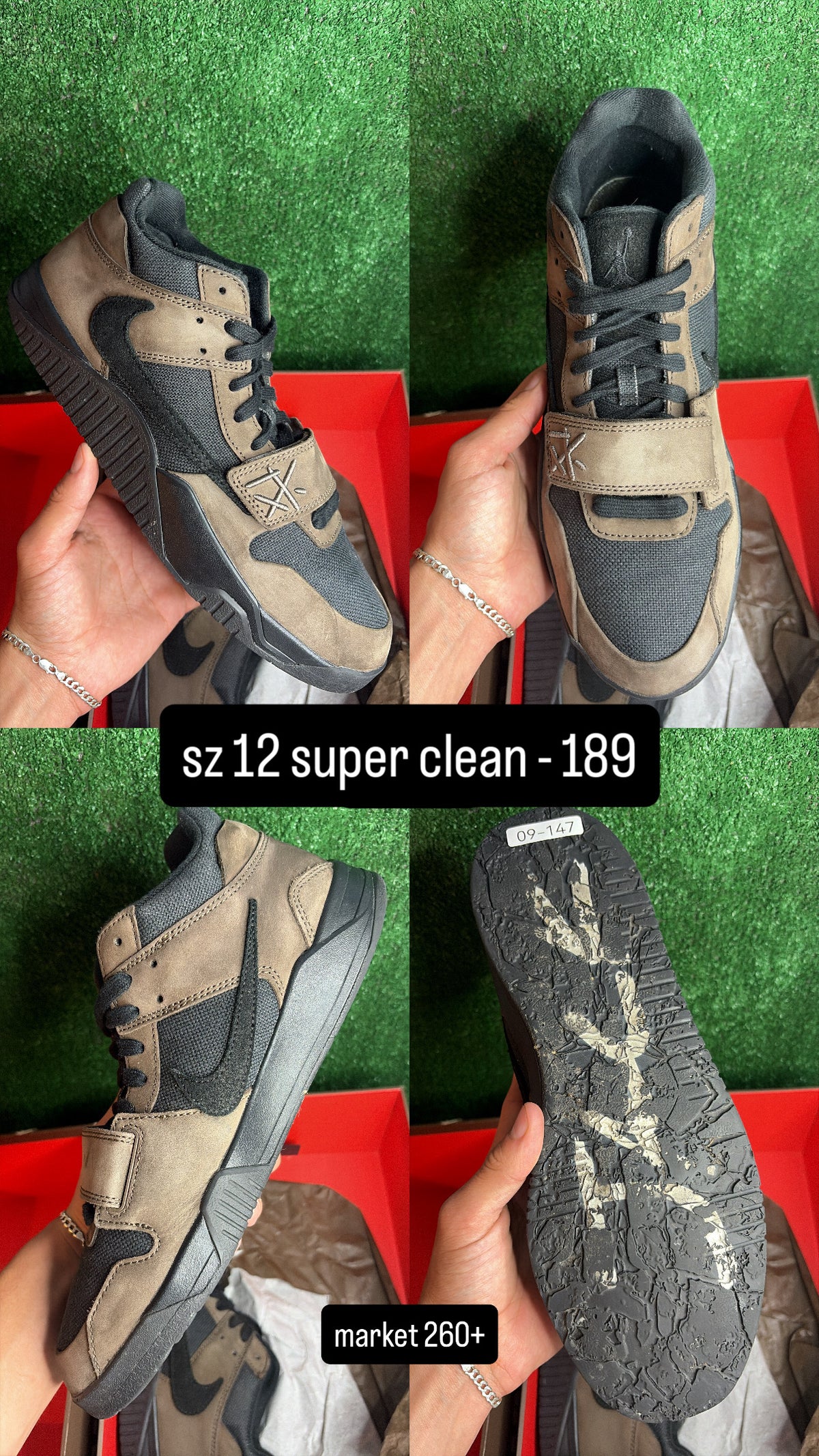 Nike Travis Scott Jumpman Jack Dark Mocha Size 12