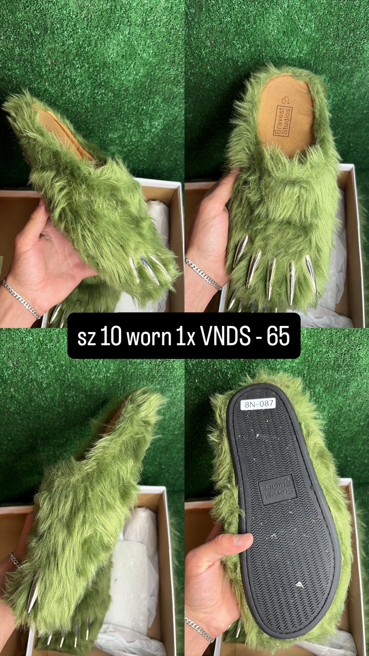 Bravest Studios Bearclaw Green Size 10