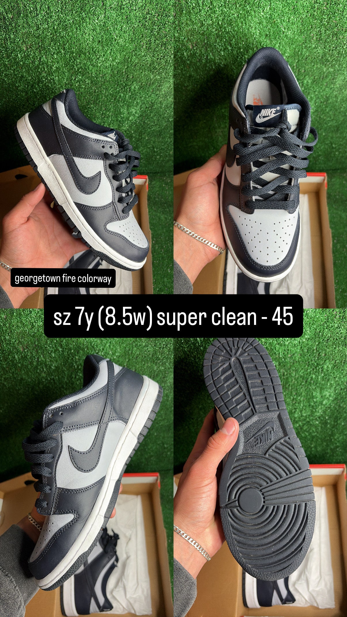 Dunk Low Georgetown Size 7y (8.5w)