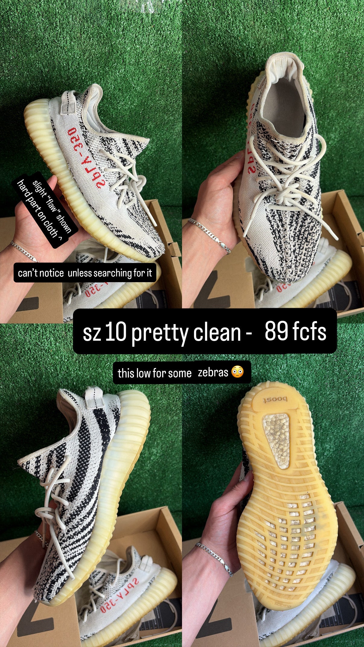 Yeezy 350 Zebra Size 10