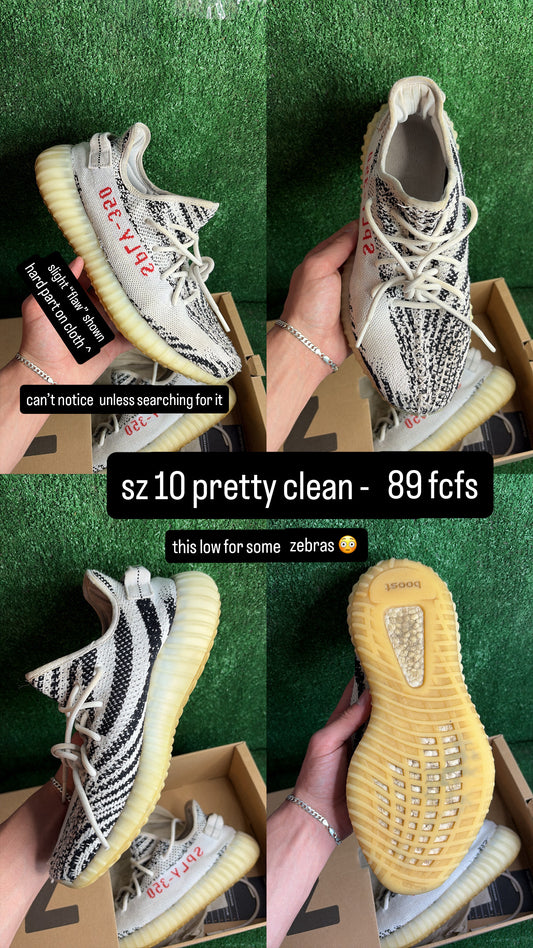 Yeezy 350 Zebra Size 10