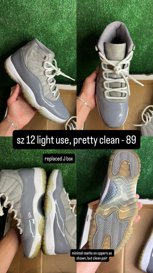 Jordan 11 Cool Grey Size 12