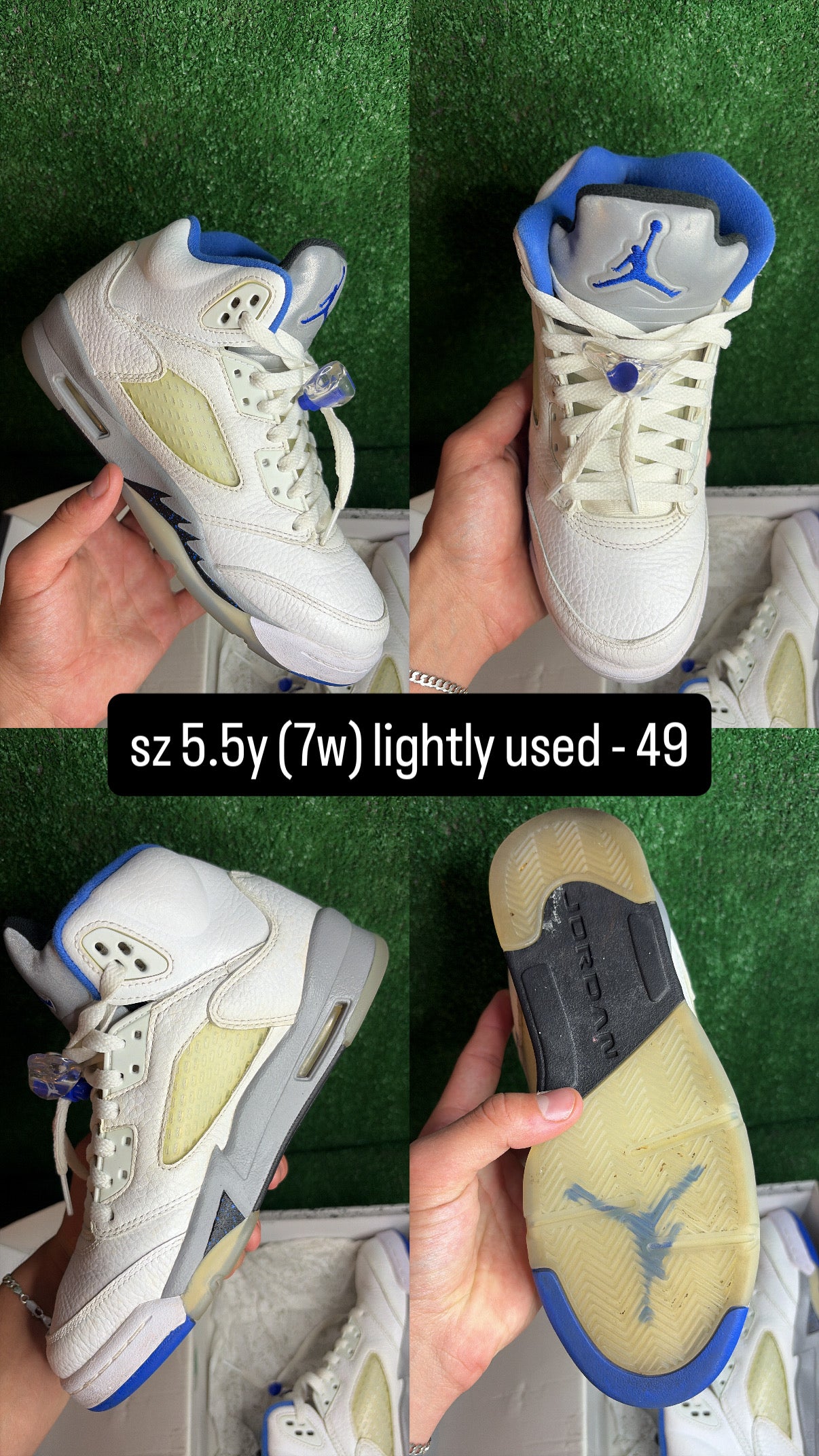 Jordan 5 Stealth Size 5.5y (7w)