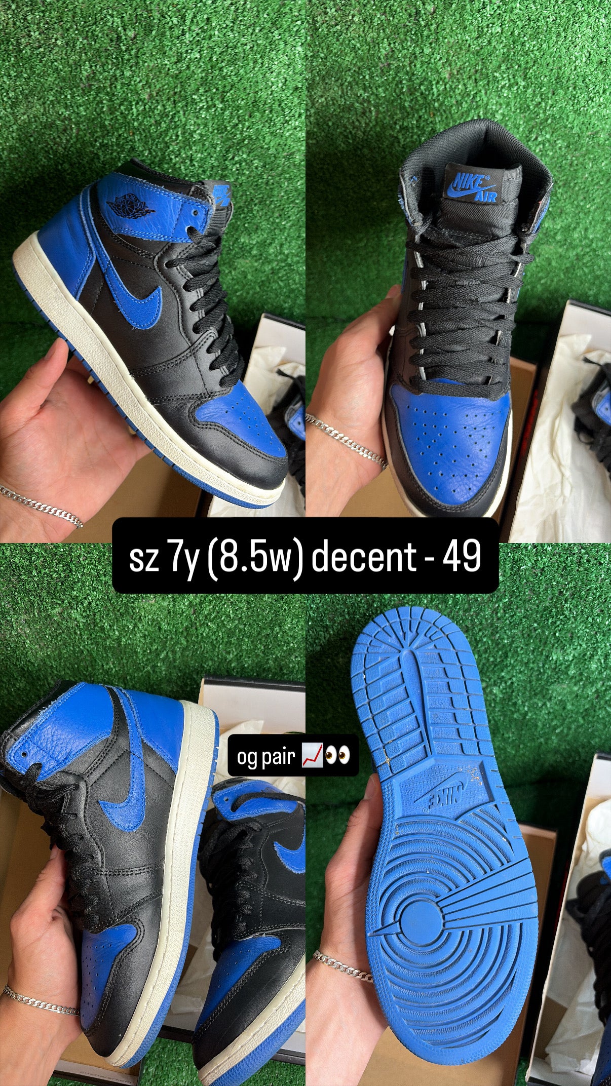 Jordan 1 Royal Size 7y (8.5w)
