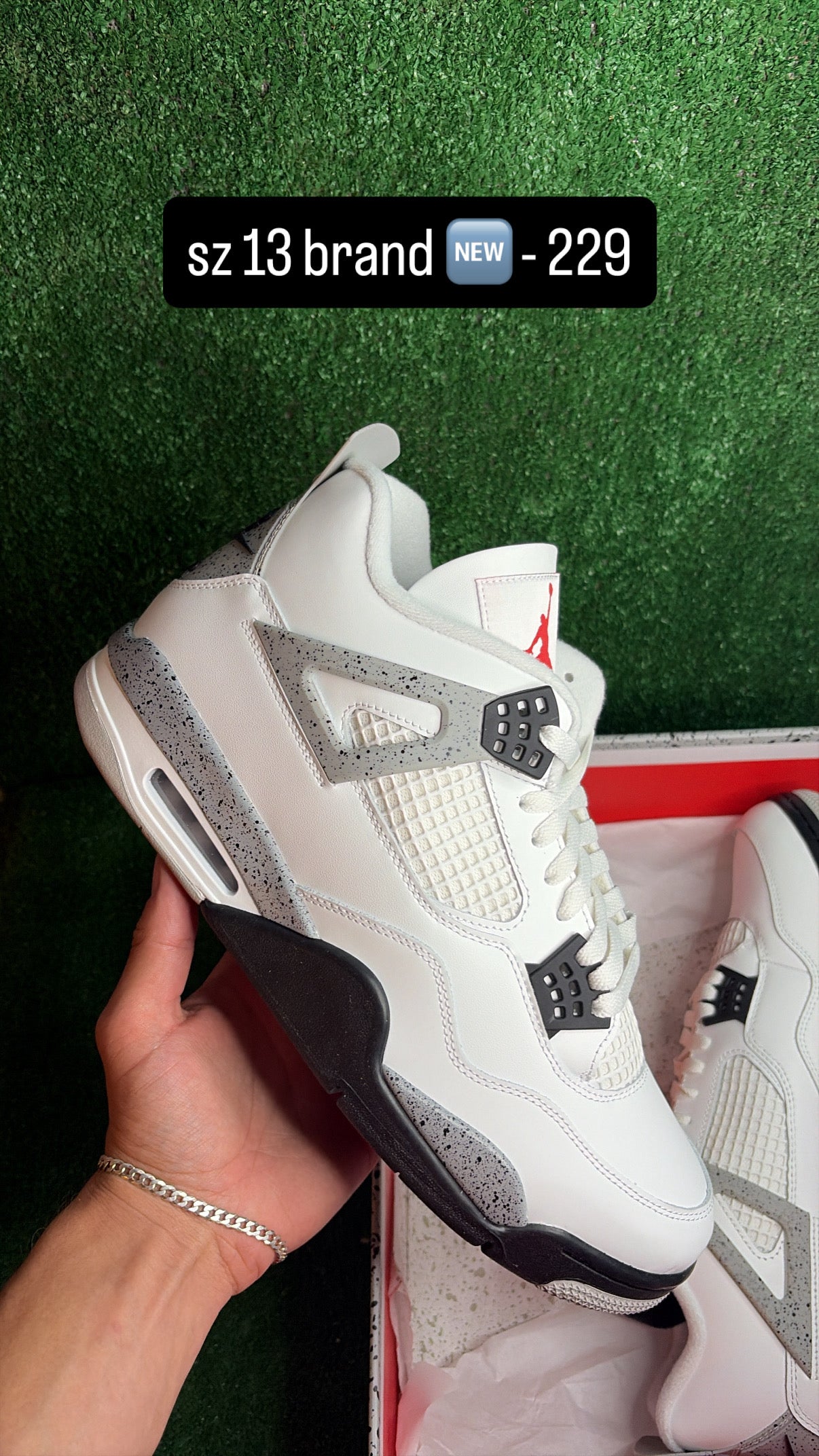 Jordan 4 White Cement Size 13