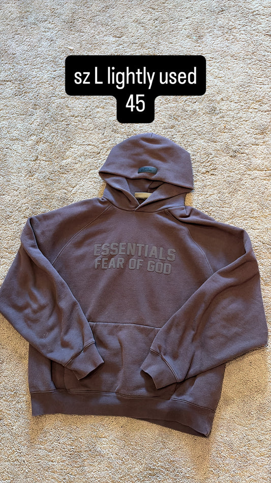 Essentials Fear of God Hoodie Plum Size L