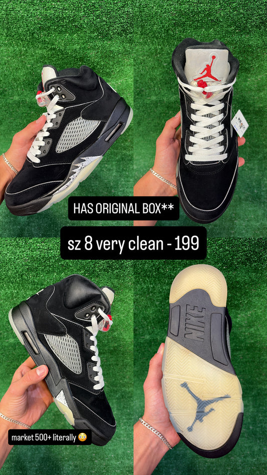 Jordan 5 Black Metallic Size 8