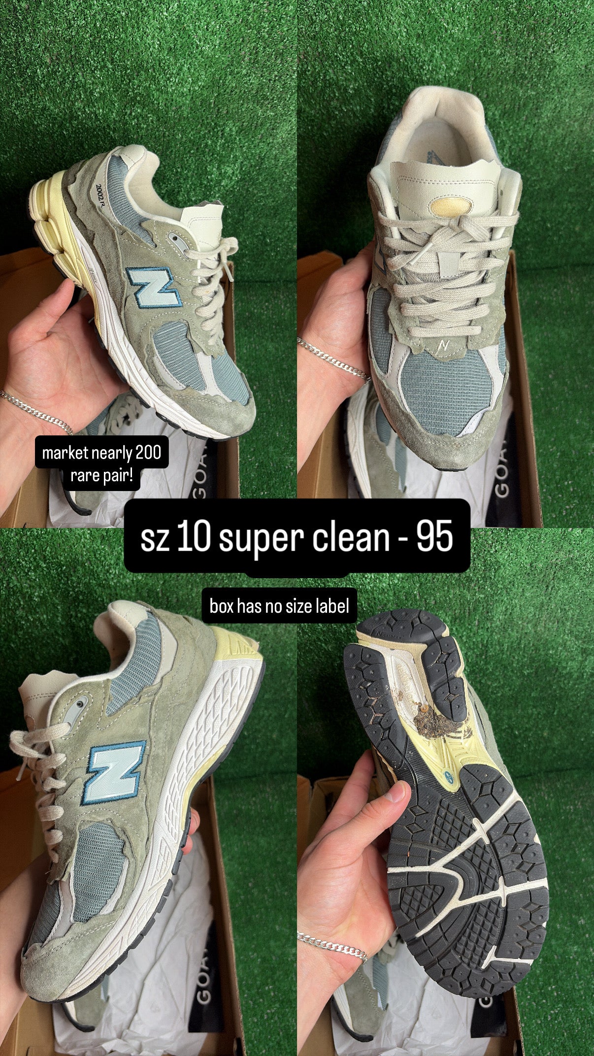 New Balance 2002r Protection Pack Mirage Grey Size 10