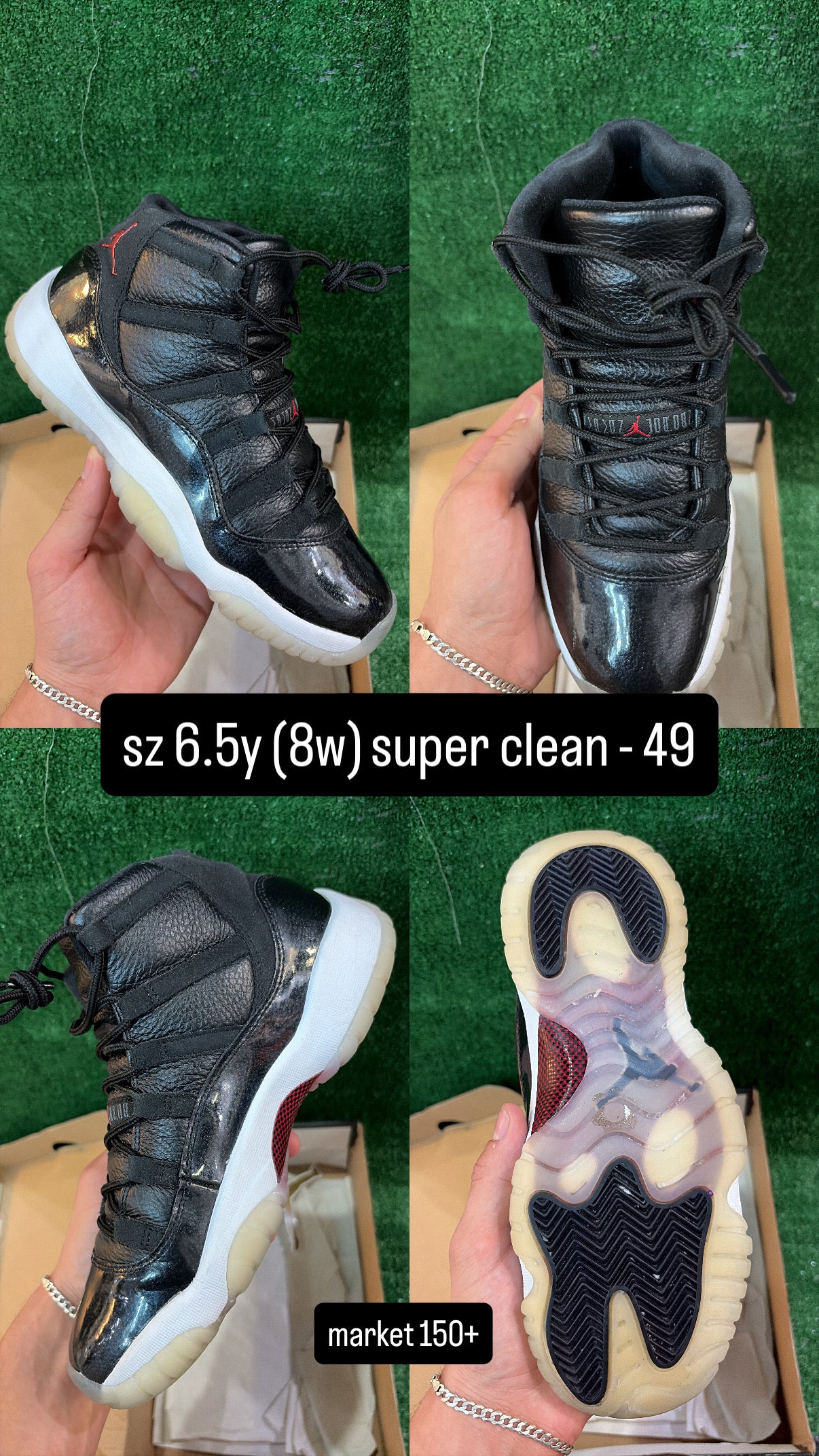 Jordan 11 72-10 Size 6.5 (8w)