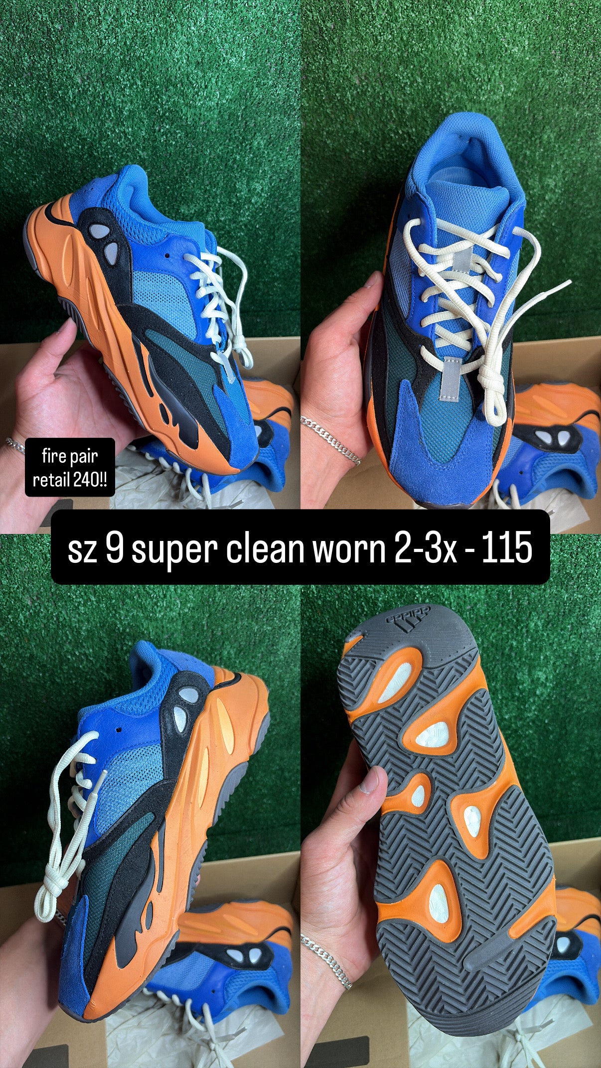 Yeezy 700 Bright Blue Size 9