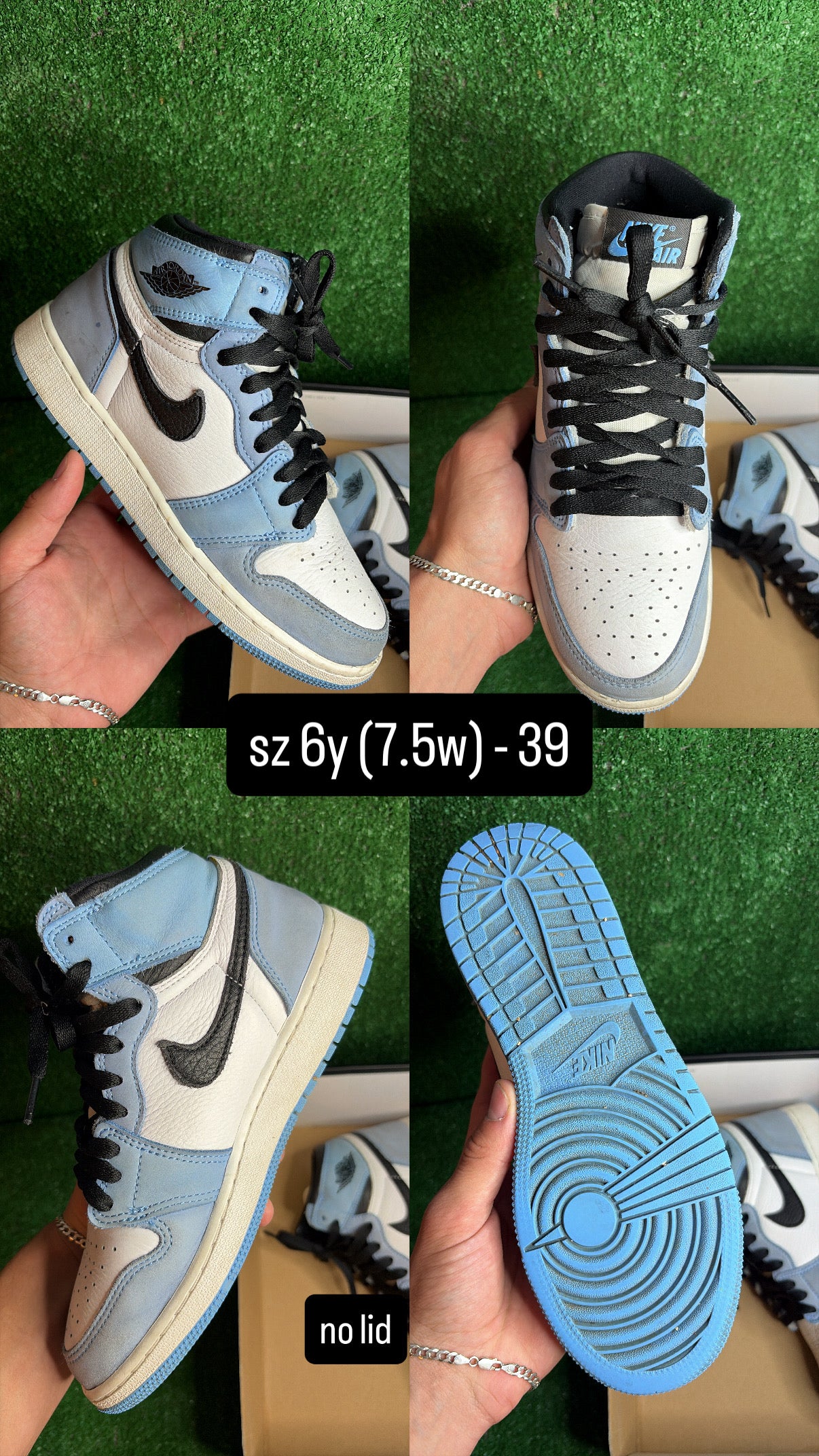 Jordan 1 University Blue Size 6y (7.5w)