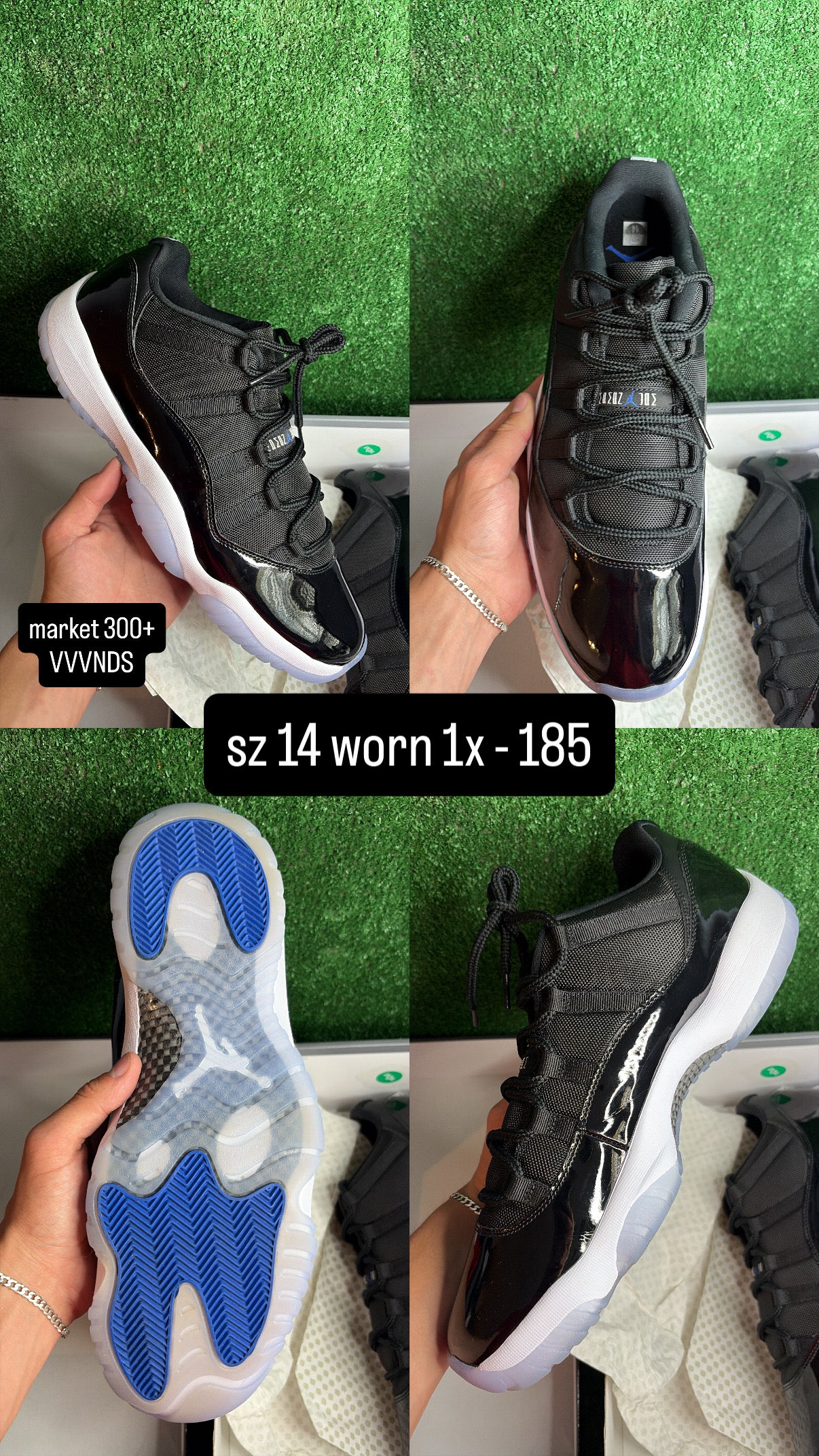 Jordan 11 Low Space Jam Size 14