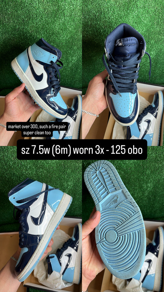 Jordan 1 High Blue Chill Size 6m (7.5w)