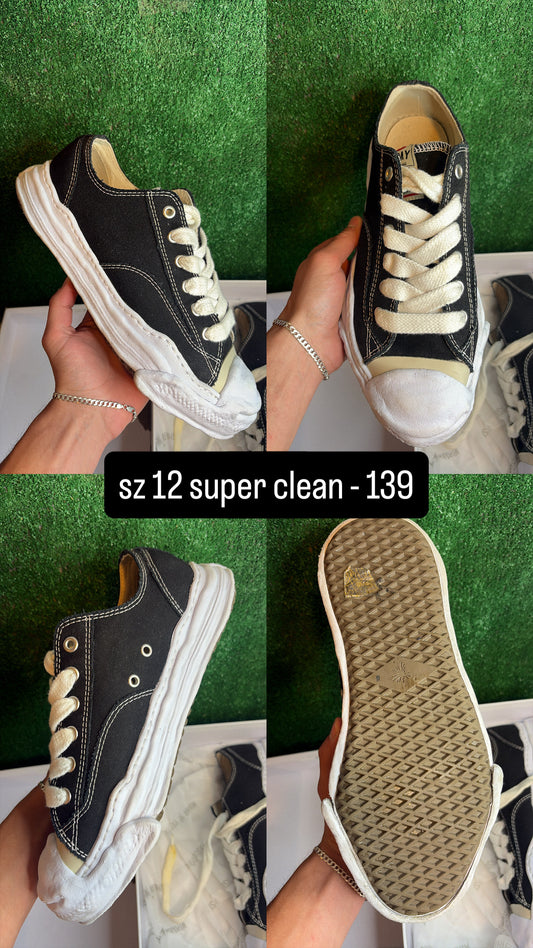 Mason Mihara Yasuhiro Sole Canvas Low Black White Size 12