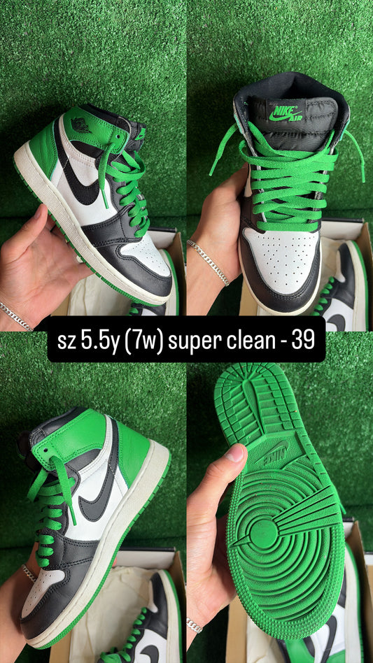 Jordan 1 Lucky Green Size 5.5y (7w)