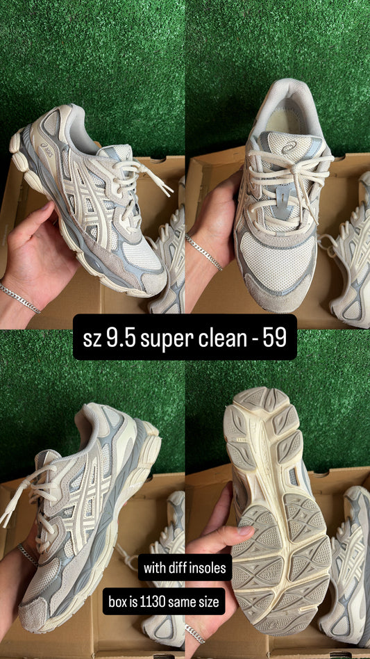 Asics Gel NYC Oyster Grey White Size 9.5