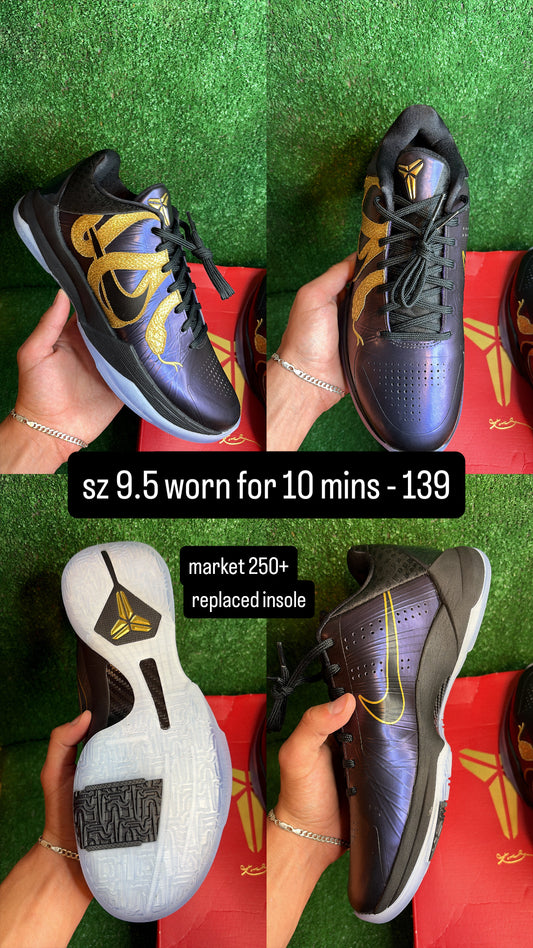 Kobe 5 Protro Year of The Mamba Eggplant Size 9.5