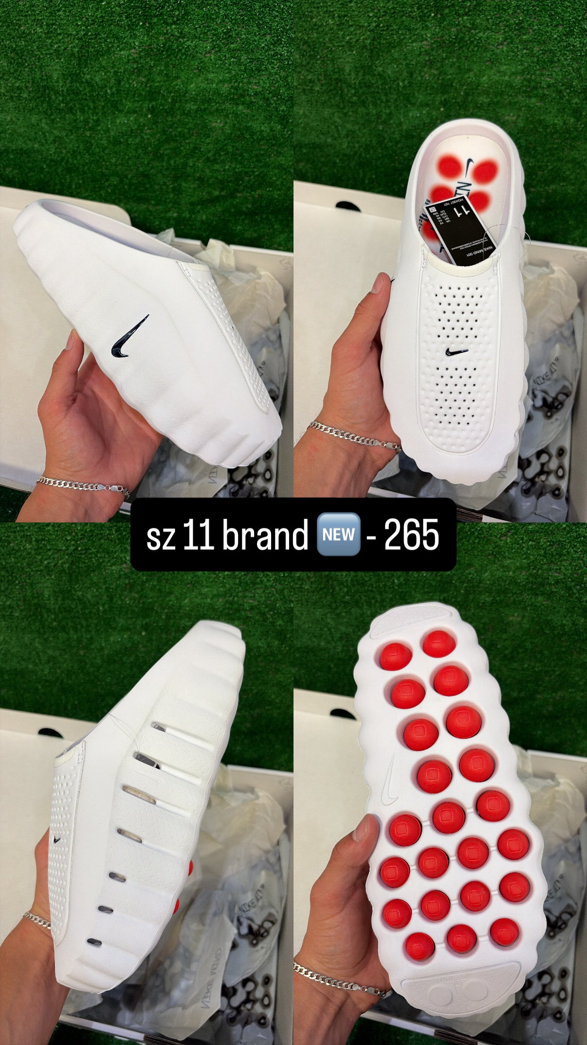 Nike Mind 001 Slide White Speed Red Size 11