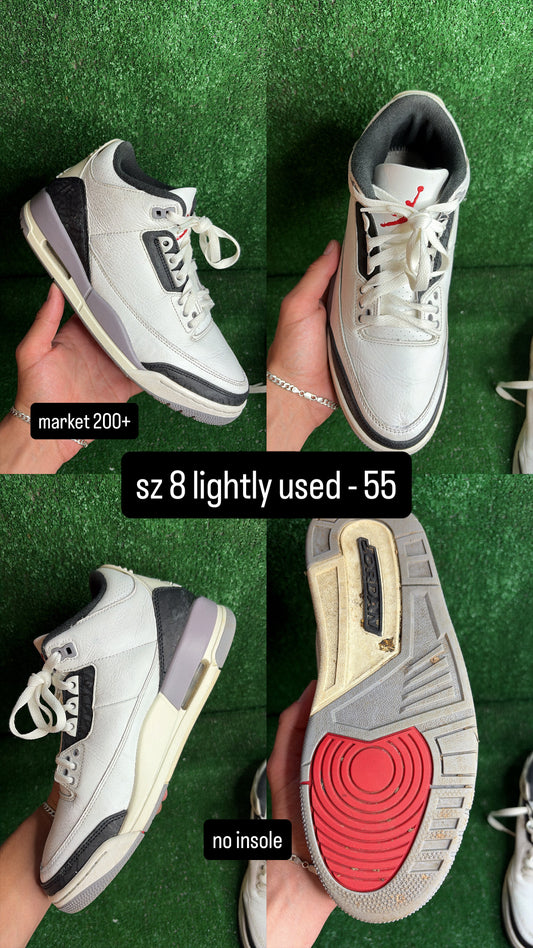 Jordan 3 Cement Grey Size 8