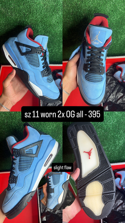 Jordan 4 Travis Scott Cactus Jack Size 11