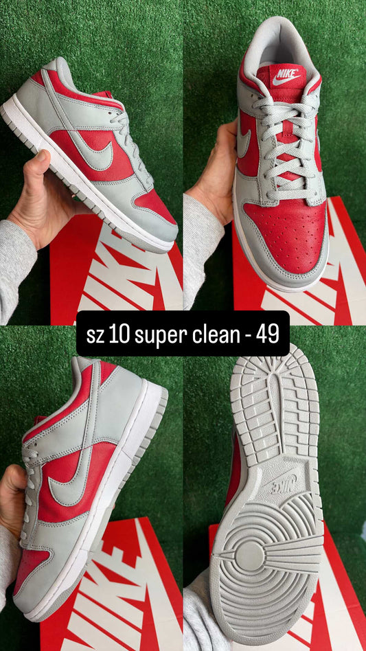 Nike Dunk Low Grey Red Size 10