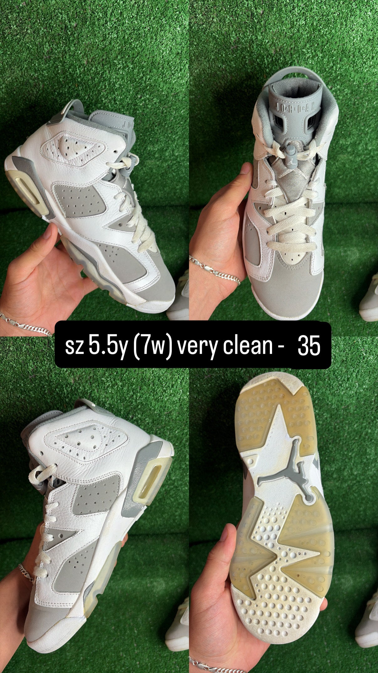 Jordan 6 Cool Grey Size 5.5y (7w)