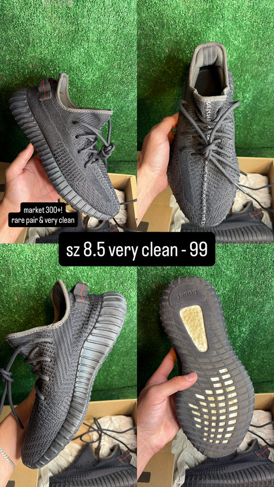 Yeezy 350 Black Non Reflective 8.5