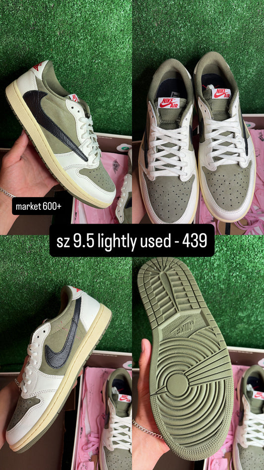 Jordan 1 Low Medium Olive Size 9.5