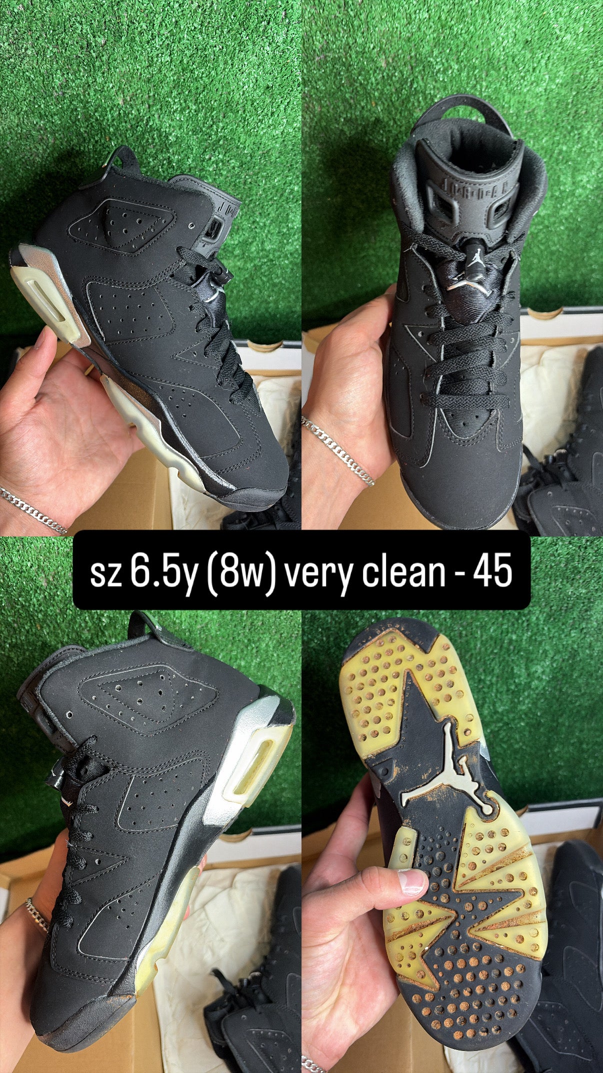 Jordan 6 Chrome Size 6.5y (8w)