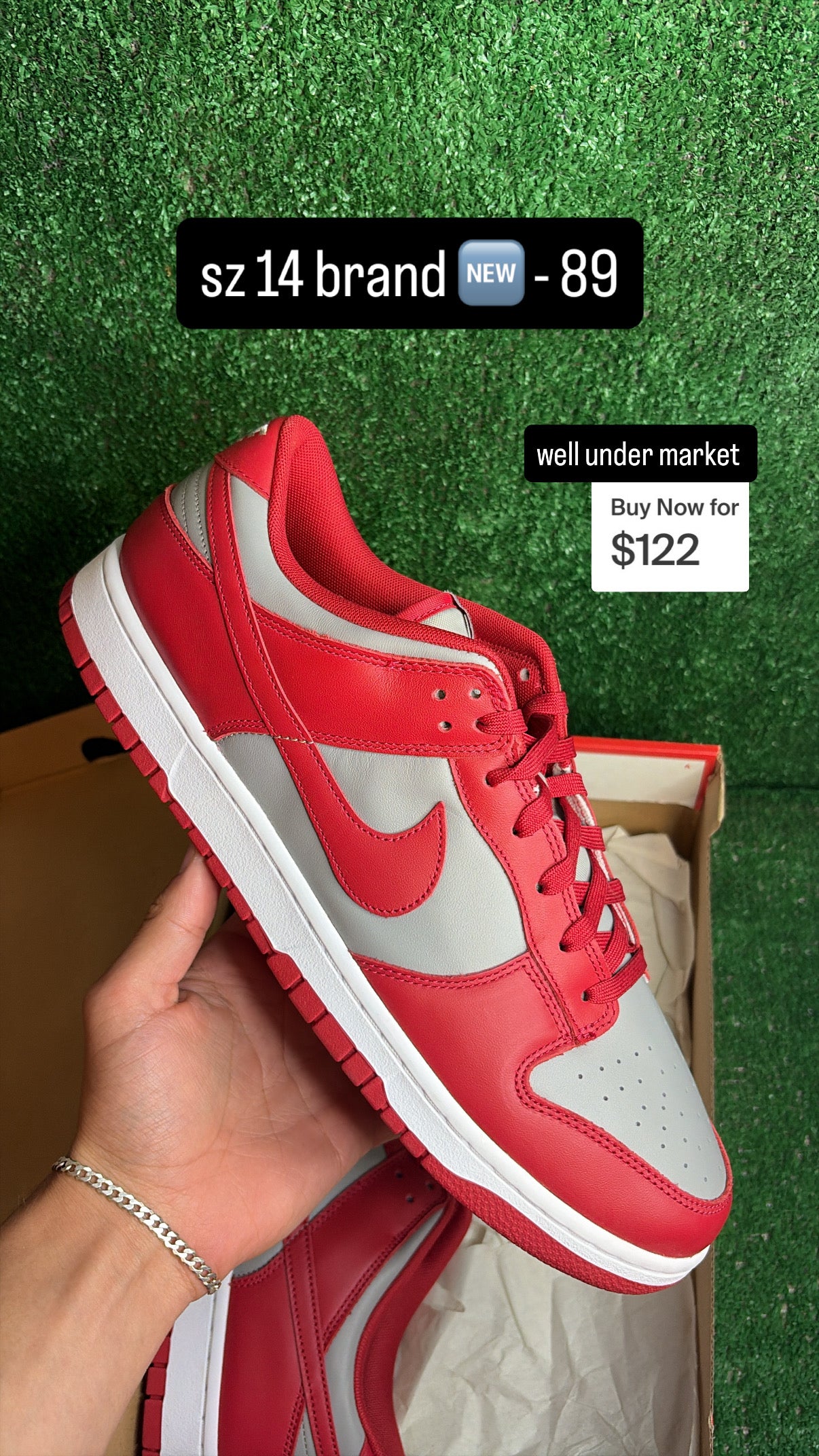 Nike Dunk Low UNLV Size 14