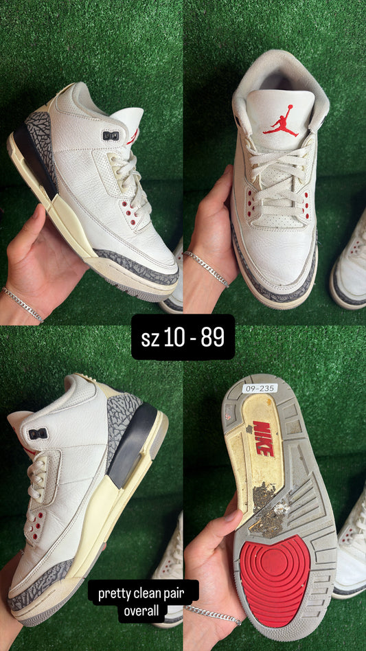 Jordan 3 White Cement Reimagined Size 10