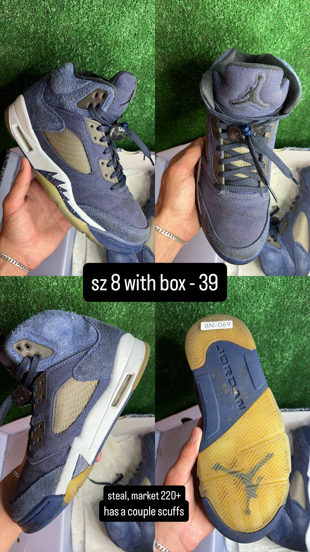 Jordan 5 Midnight Navy Size 8
