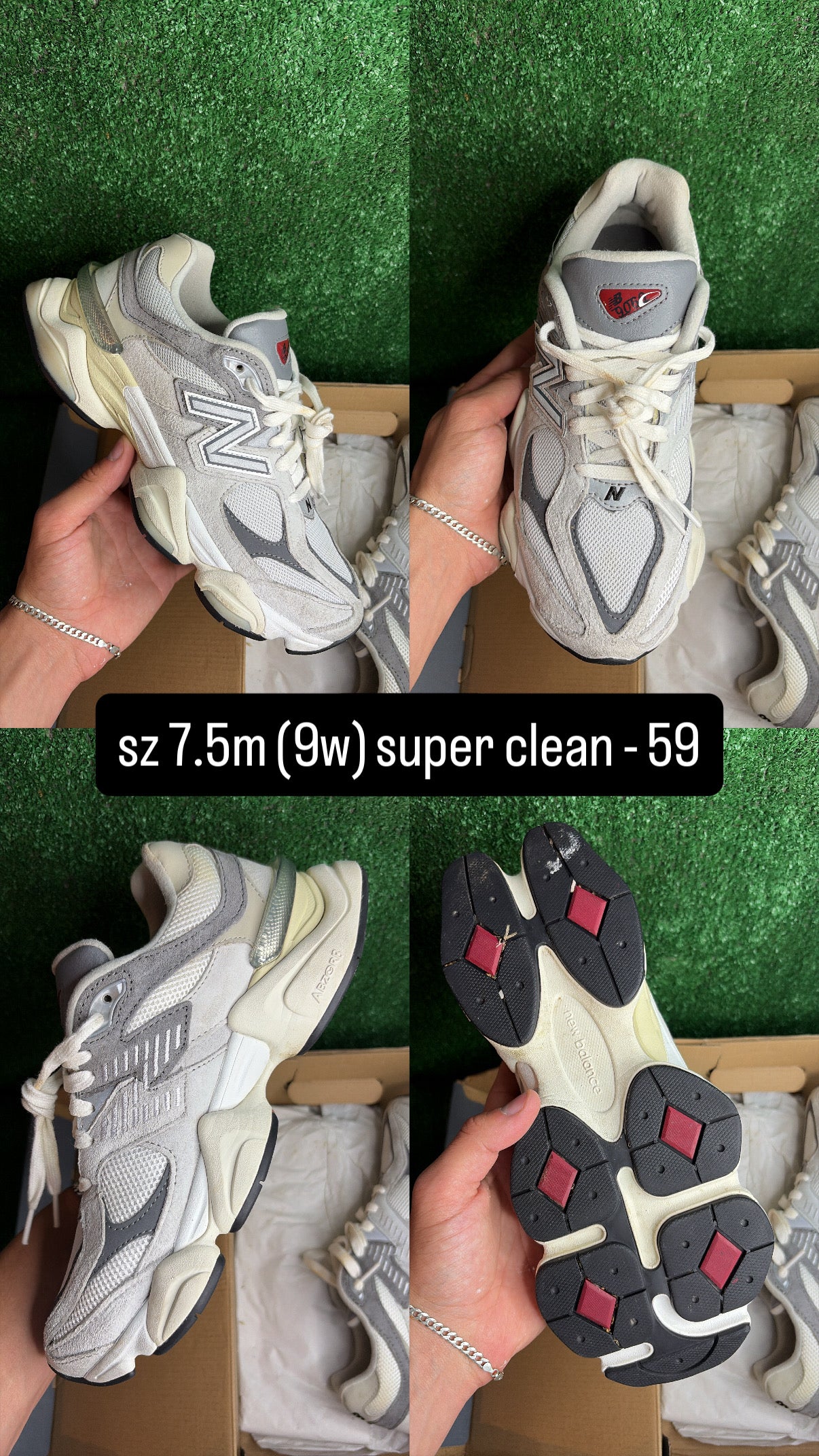 New Balance 9060 Raincloud Grey Size 7.5m (9w)