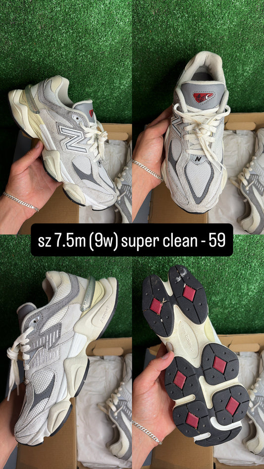 New Balance 9060 Raincloud Grey Size 7.5m (9w)